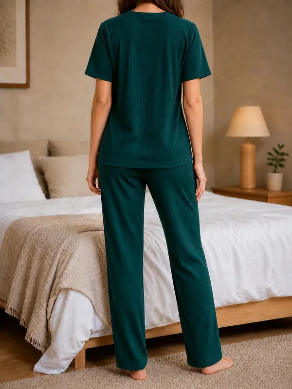 Women_S_Ribbed_Cotton_Pajama_Set