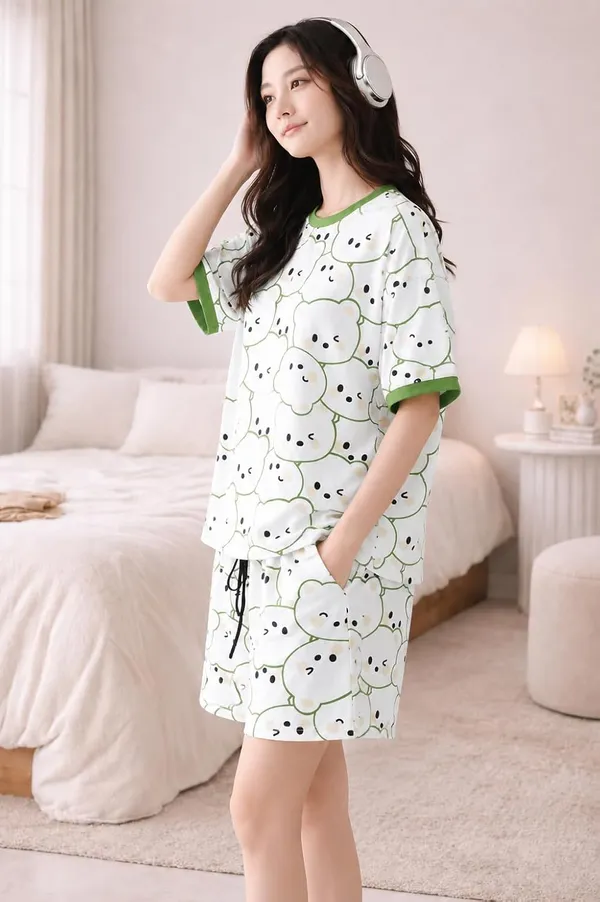 Women_S_Bear_Print_Pajama_Set