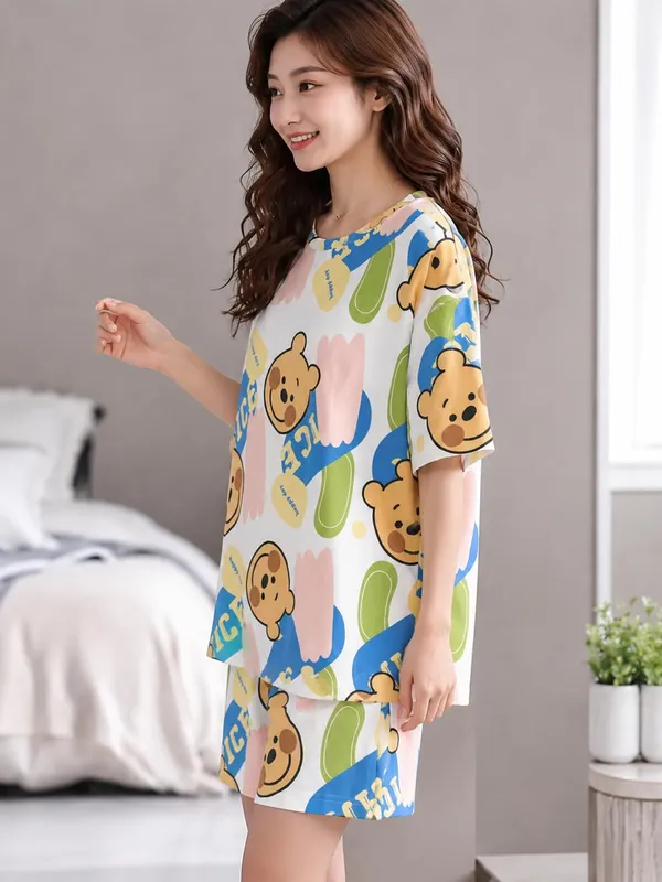 Women_S_Pajama_Set_Top_And_Shorts