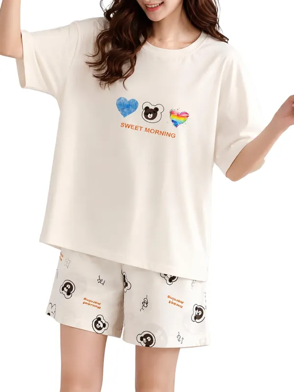 Women_S_Bear_Print_Pajama_Set