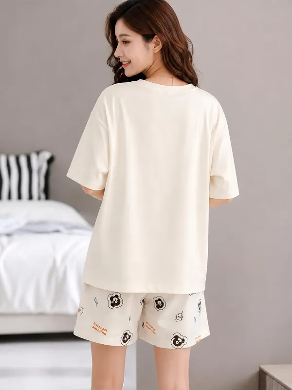 Women_S_Bear_Print_Pajama_Set