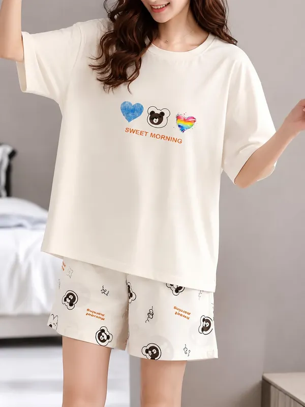 Women_S_Bear_Print_Pajama_Set