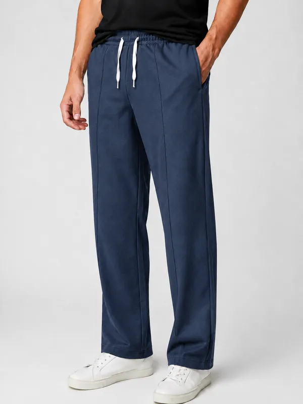 Navy_Blue_Polyester_Relaxed_Fit_Drawstring_Trousers_For_Men