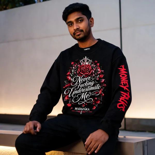Black_Cotton_Waffle_Regular_Fit_Graphic_Sweatshirt_For_Men