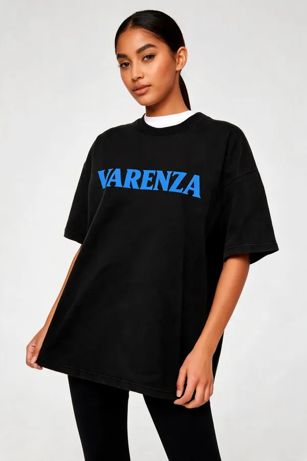 Black_Cotton_Oversized_Logo_Print_T-Shirt_For_Unisex