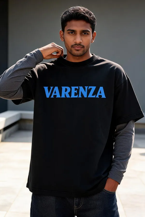 Black_Cotton_Oversized_Logo_Print_T-Shirt_For_Unisex