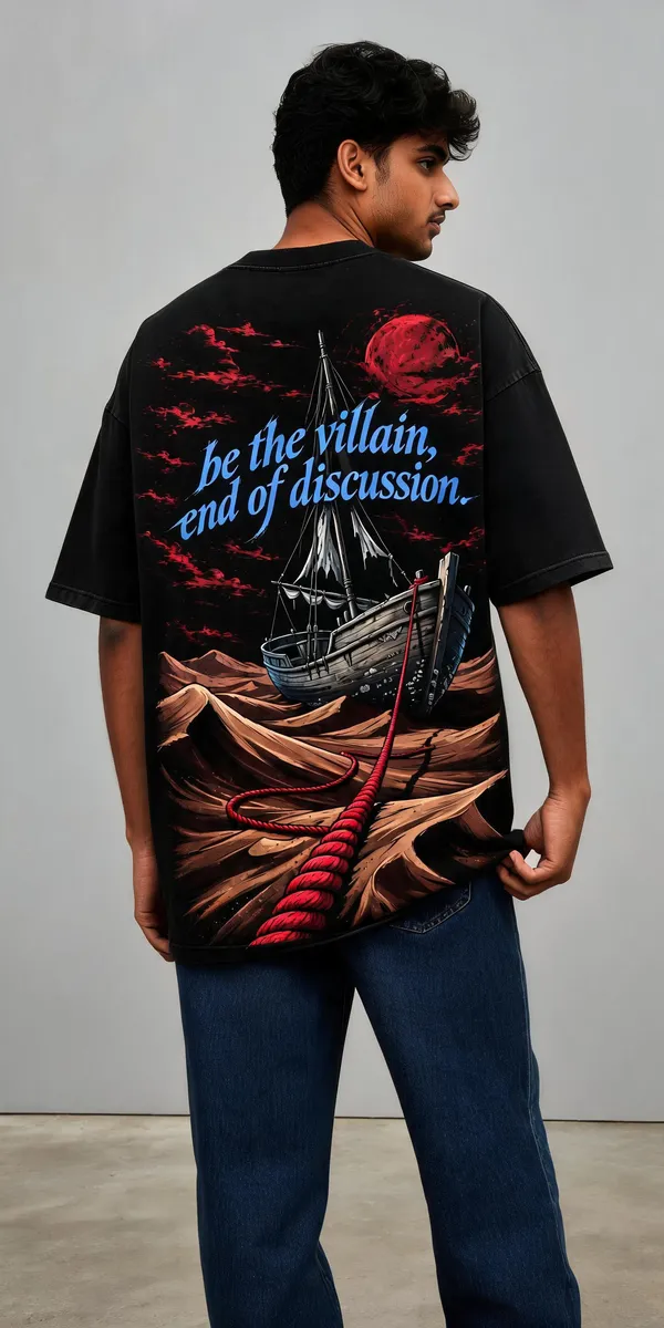 Black_Cotton_Oversized_Graphic_Print_T-Shirt_For_Unisex