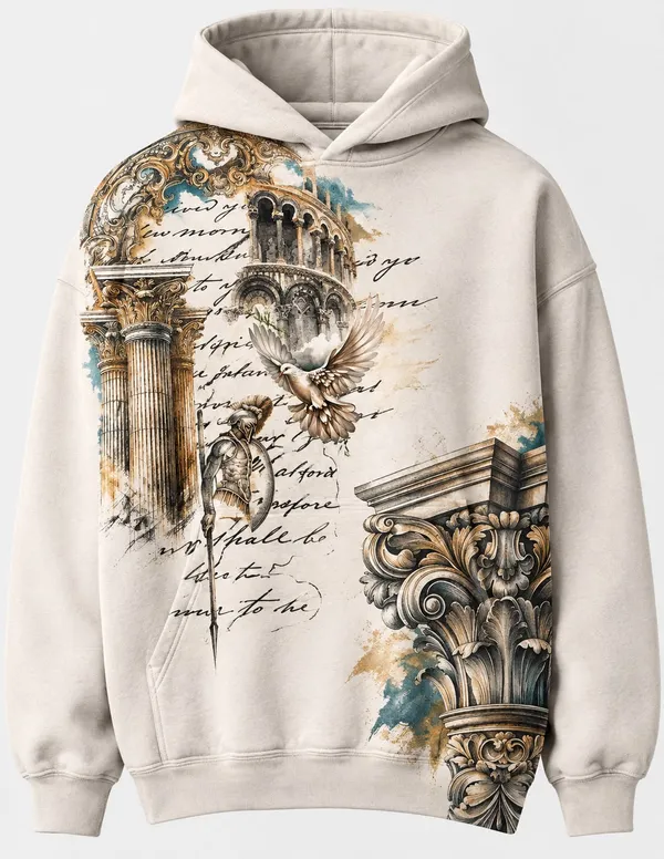 Cream_Cotton_Relaxed_Fit_Printed_Pullover_Hoodie_For_Unisex