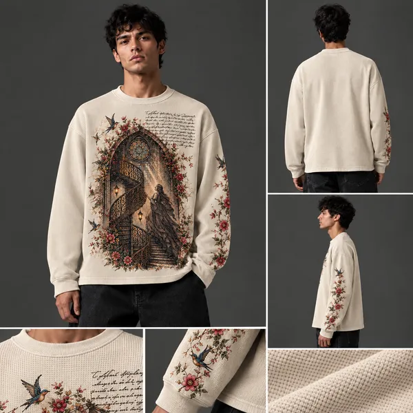 Cream_Cotton_Textured_Relaxed_Fit_Graphic_Sweatshirt_For_Unisex