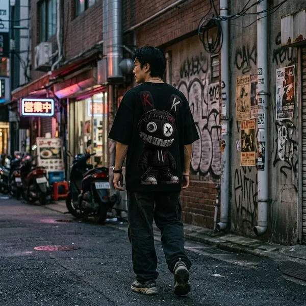 Black_Cotton_Oversized_Graphic_Print_T-Shirt_For_Unisex