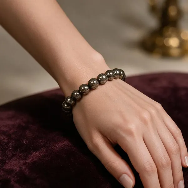 Golden_Pyrite_Bead_Crystal_Bracelet