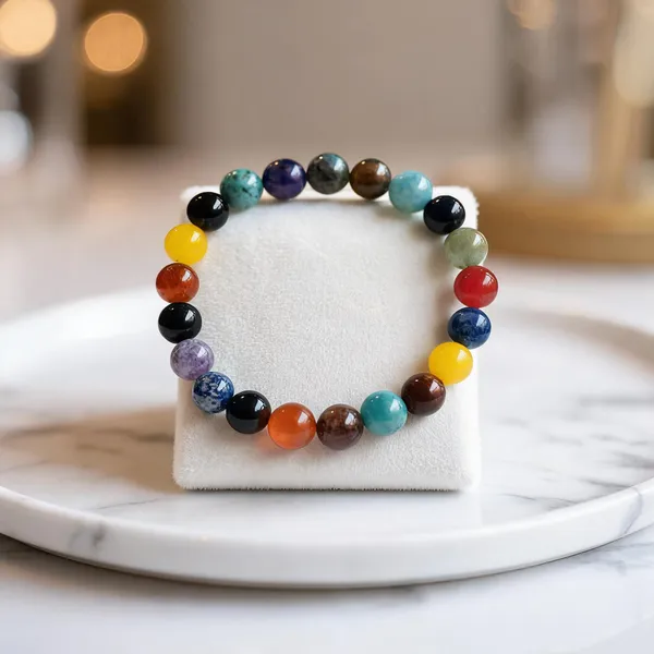 Multicolour_Seven_Chakra_Gemstone_Crystal_Bracelet_For_Unisex