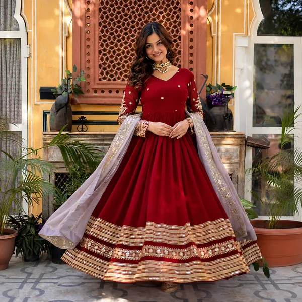 Premium_Designer_Readymade_Gown_With_Dupatta