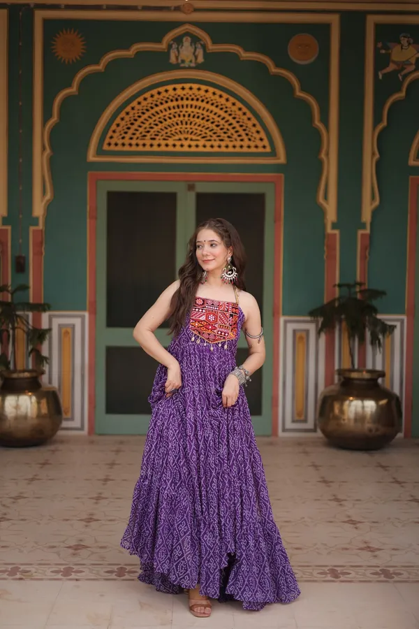 Premium_Designer_Readymade_Bandhani_Gown