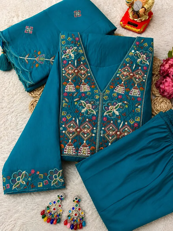 Premium_Designer_Viscose_Embroidered_Salwar_Suit_Blue