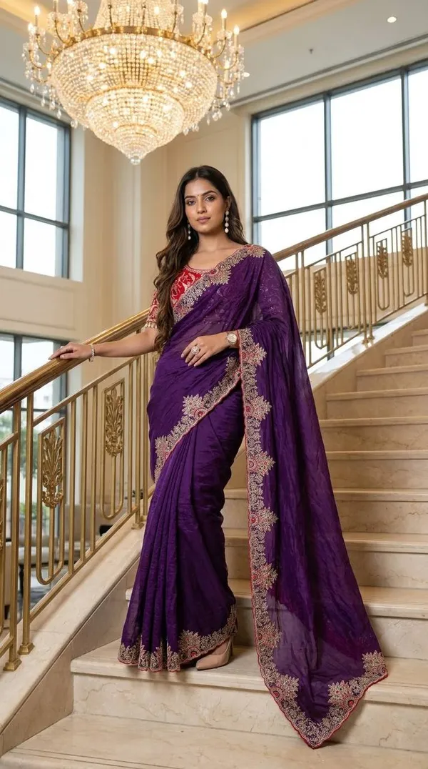 Designer_Saree_With_Readymade_Blouse_Purple