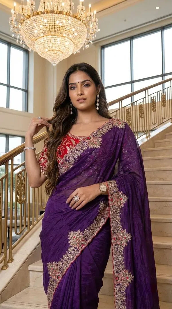 Designer_Saree_With_Readymade_Blouse_Purple