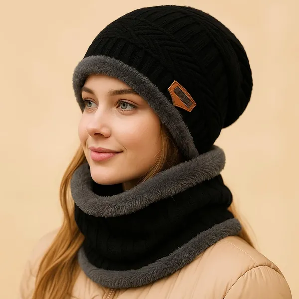 Unisex_Winter_Woolen_Knitted_Beanie_Cap_With_Neck_Warmer_Soft_Fleece_Lined_Double_Layer_Thermal_Hat_For_Men_Women_Stylish_Warm_Cap_For_Cold_Weather_Outdoor_Use_Black_-_Pack_of_2