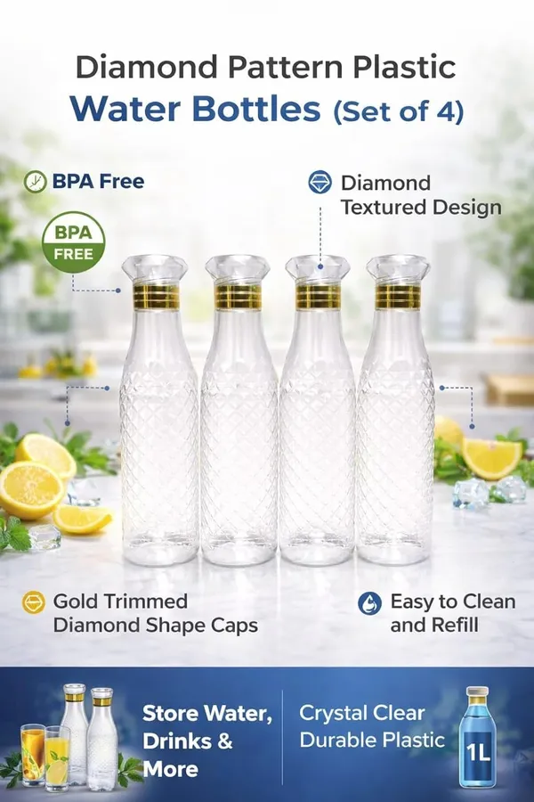 Crystal_Design_Plastic_Water_Bottle_Set_Of_4_Leakproof_Transparent_Fridge_Bottles_For_Water_Juice_Beverage_Storage