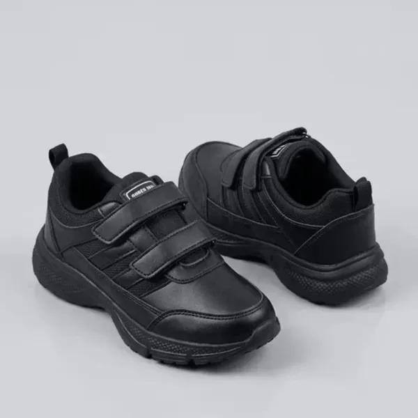 Mens_Black_School_Shoes_With_Double_Velcro_Strap_Lightweight_Comfortable_Walking_Shoes_Anti_Slip_Uniform_Shoes_For_Boys_Men