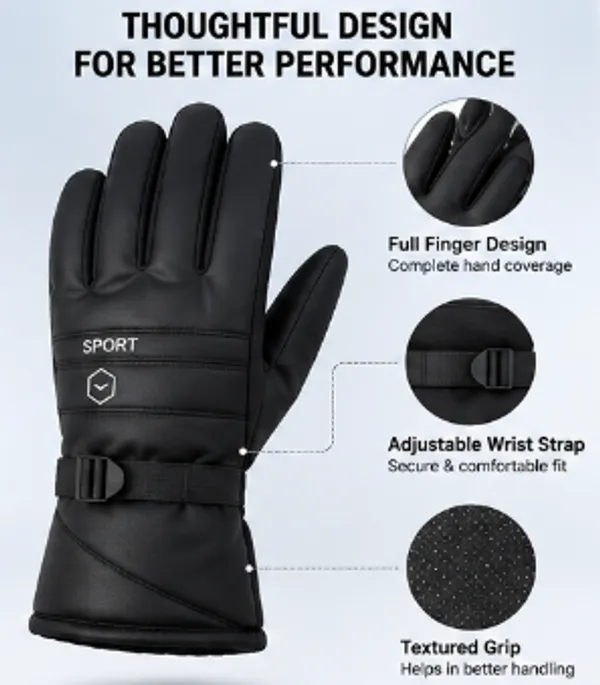 Unisex_Black_Winter_Sports_Gloves