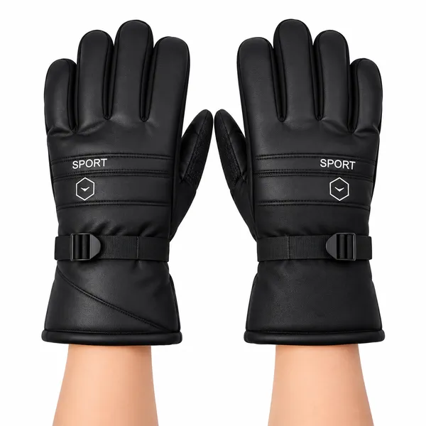Unisex_Black_Winter_Sports_Gloves