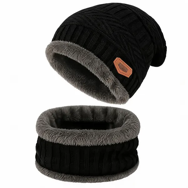 Unisex_Winter_Woolen_Knitted_Beanie_Cap_With_Neck_Warmer_Soft_Fleece_Lined_Double_Layer_Thermal_Hat_For_Men_Women_Stylish_Warm_Cap_For_Cold_Weather_Outdoor_Use_Black_-_Pack_of_2
