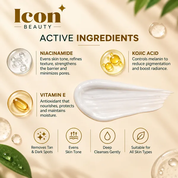Icon_Bright_Even_Tone_Face_Wash_With_Niacinamide_Vitamin_E_And_Kojic_Acid_Buy1_Get1