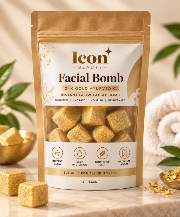 Icon_24k_Gold_Ayurvedic_Facial_Bombs_12_Pieces_Buy1_Get1
