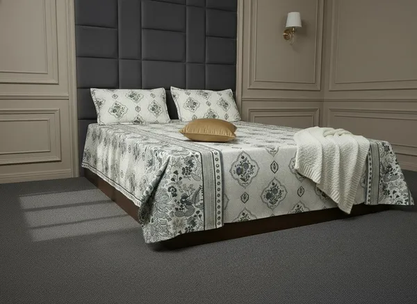 Cotton_Jaipuri_Hand_Block_Print_Peacock_Blue_Double_Bedsheet_Set