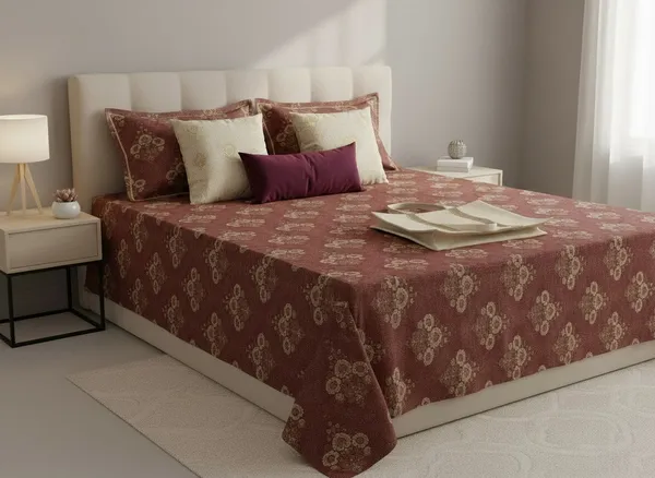 Cotton_Ethnic_Geometric_Teak_Brown_Flat_Double_Bedsheet_Set