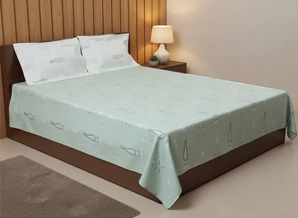 Cotton_Pastel_Floral_Print_Sea_Green_King_Bedsheet_Set