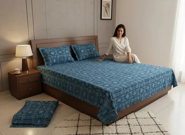Cotton_Ethnic_Blue_Geometric_King_Size_Bedsheet_Set