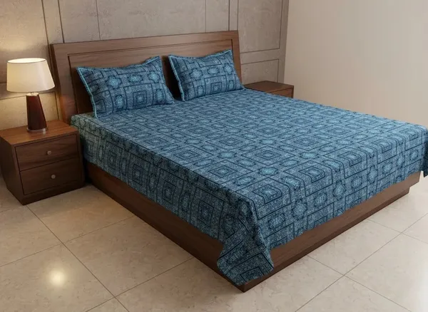 Cotton_Ethnic_Blue_Geometric_King_Size_Bedsheet_Set