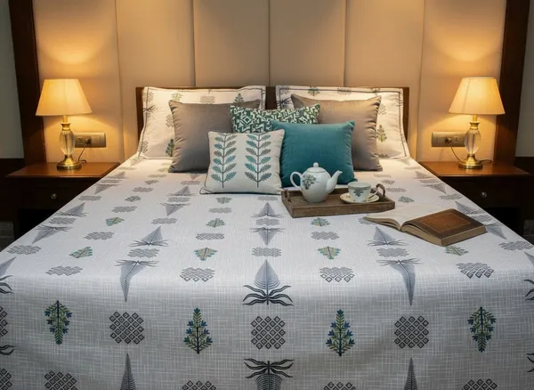 Cotton_Jaipuri_Block_Print_Peacock_White_Double_Bedsheet_Set