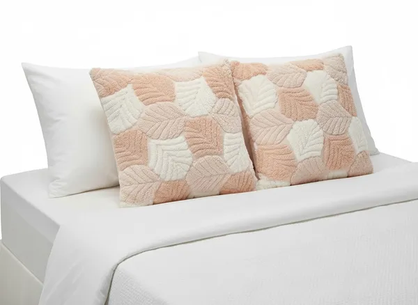 Peach_Textured_Pinwheel-Leaf_Cushion_Cover