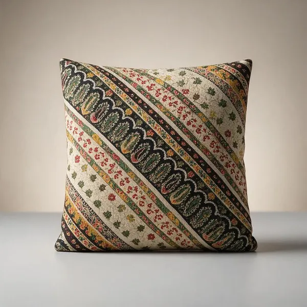 Multicolour_Diagonal_Ikat_Stripe_Cushion_Cover