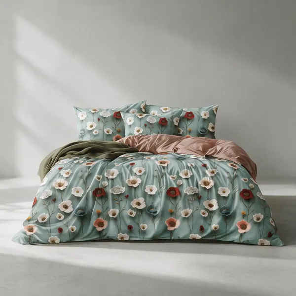 Sage_Poppy_Floral_Cotton_Bedsheet_Set