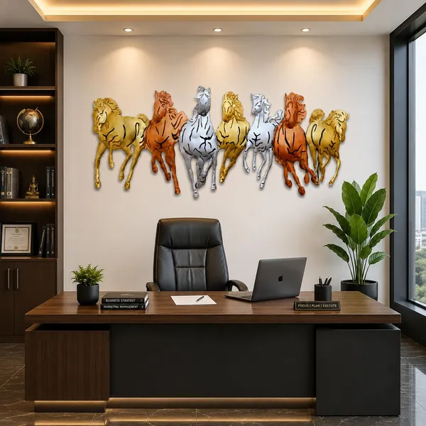 Ind_Decor_Metal_Iron_7_Horse_Cutting_Medium_Multi_B_Decorative_Wall_Art_Sculpture_For_Home_Living_Room_Bedroom_Hotels_Office_Cafe_Multicolor_42_X_2_X_17_Inch_W185_B