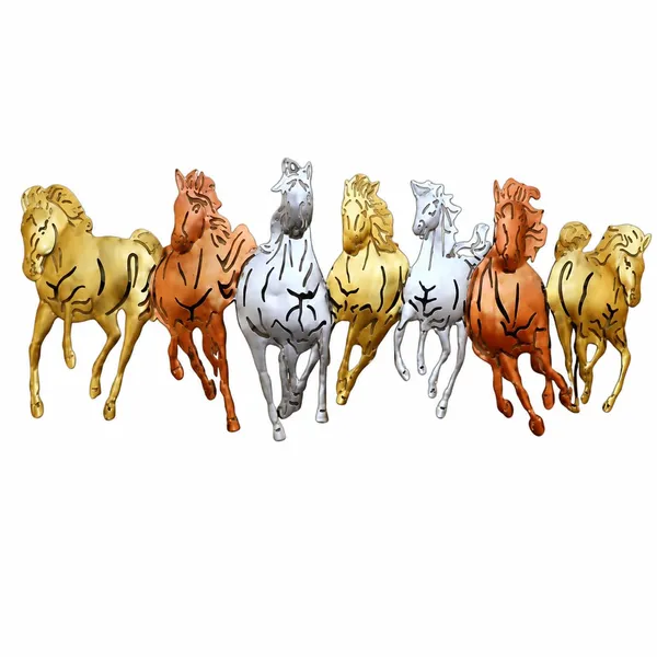 Ind_Decor_Metal_Iron_7_Horse_Cutting_Medium_Multi_B_Decorative_Wall_Art_Sculpture_For_Home_Living_Room_Bedroom_Hotels_Office_Cafe_Multicolor_42_X_2_X_17_Inch_W185_B