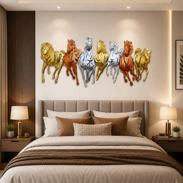 Ind_Decor_Metal_Iron_7_Horse_Cutting_Medium_Multi_B_Decorative_Wall_Art_Sculpture_For_Home_Living_Room_Bedroom_Hotels_Office_Cafe_Multicolor_42_X_2_X_17_Inch_W185_B