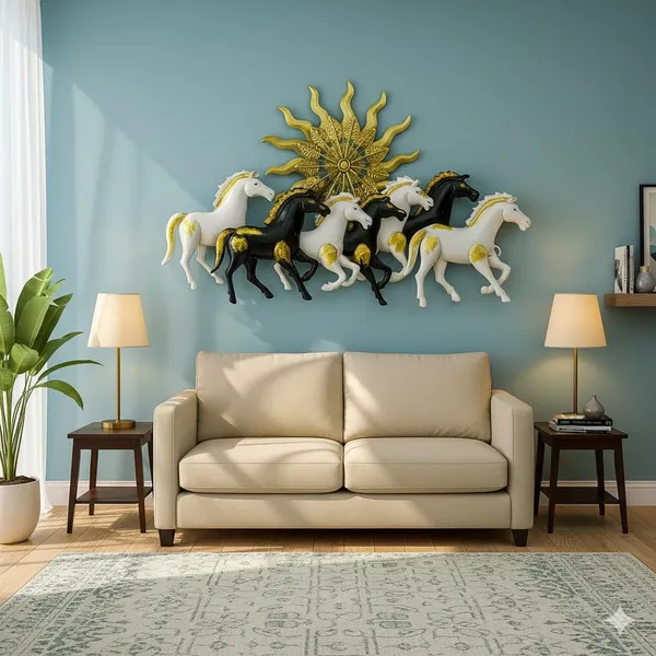 Ind_Decor_Carly_7_Horses_Medium_Wall_Art_Vastu_Decorative_Metal_Wall_Hanging_Sculpture_For_Living_Room_Bedroom_Office_Elegant_Sunrise_Design_With_Led_Lighting_46_X_2_X_26_Inch_W167_C