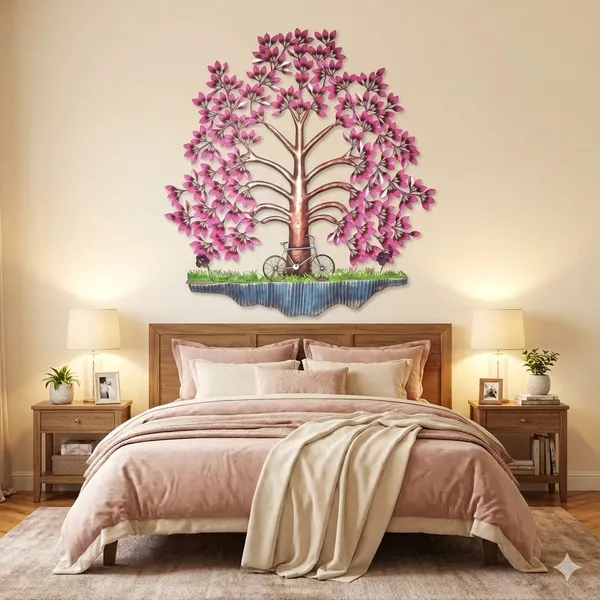 Ind_Decor_Luxury_Handcrafted_Metal_Tree_Wall_Art_With_Led_Lighting_Elegant_Iron_Tree_Wall_Decor_For_Living_Room_Bedroom_Hall_Office_Foyer_Pesto_Tree_Pink_31_X_2_X_40_Inch_Wd056_A