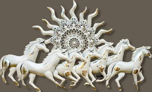 Ind_Decor_Carly_7_Horses_White_Wall_Art_Vastu_Decorative_Metal_Wall_Hanging_Sculpture_For_Living_Room_Bedroom_Office_Elegant_Sunrise_Design_With_Led_Lighting_36_X_2_X_20_Inch_W153_B