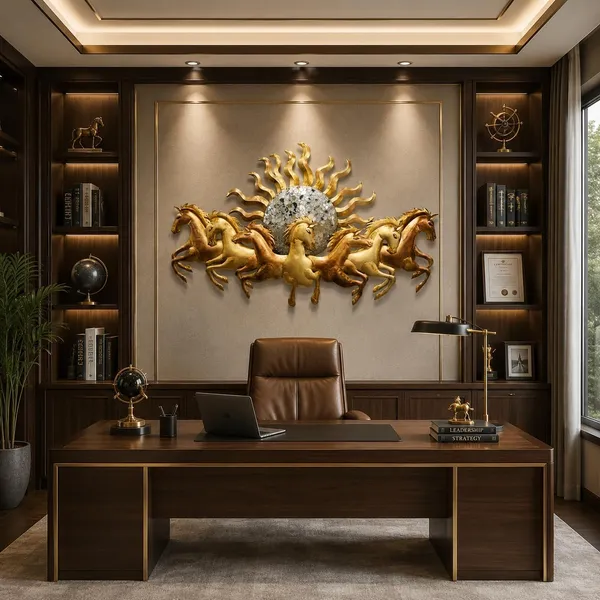 Ind_Decor_Metal_Iron_7_Sun_Horses_Running_Led_Wall_Art_Wall_Sculpture_For_Home_Living_Room_Bedroom_Hotels_Office_Caf_Golden_56x2x28_Inch_Ind_W171_C