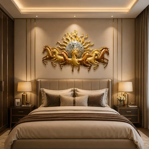 Ind_Decor_Metal_Iron_7_Sun_Horses_Running_Led_Wall_Art_Wall_Sculpture_For_Home_Living_Room_Bedroom_Hotels_Office_Caf_Golden_56x2x28_Inch_Ind_W171_C