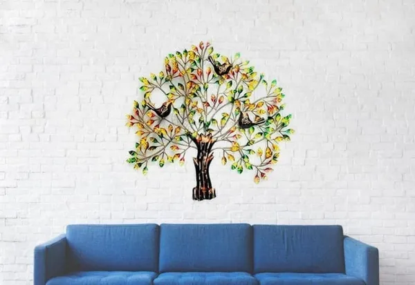Ind_Decor_Metal_Iron_3_Bird_Tree_Multi_Decorative_Wall_Art_Handcrafted_Metal_Wall_Sculpture_For_Living_Room_Bedroom_Office_Hotels_Caf_Multicolor_30_X_1_X_30_Inch_W051_B