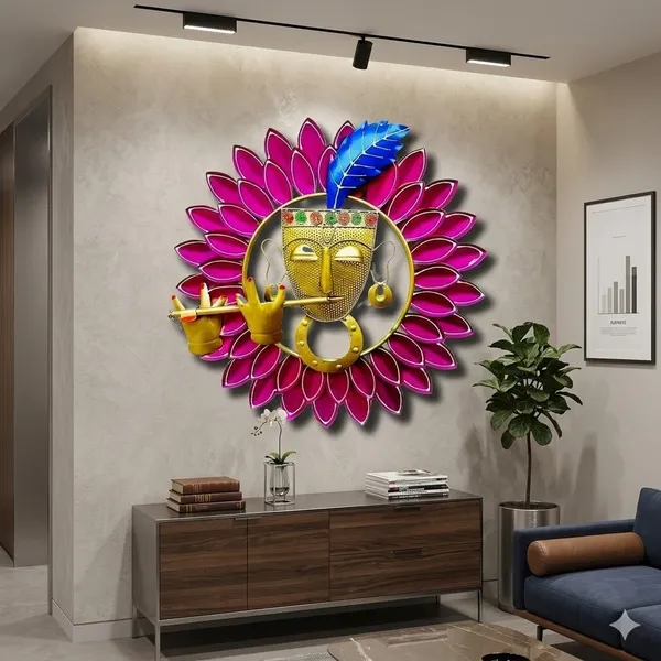 Ind_Decor_Metal_Flower_Krishna_Decor_For_Living_Room_Home_Bedroom_Cafe_Interior_Decorative_Elegant_Wall_Hanging_Sculpture_House_Warming_Gift_Item_23_X_2_X_23_Inch_W040_C
