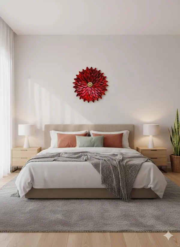 Ind_Decor_Metal_Iron_Rajasthani_Ethnic_Hand_Crafted_Red_Sun_Flower_Wall_Decor_Wall_Hanging_For_Living_Room_Bedroom_Size_25_X_4_X_25_Inch_W111_A