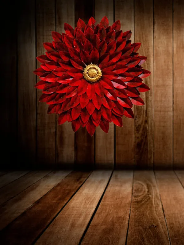 Ind_Decor_Metal_Iron_Rajasthani_Ethnic_Hand_Crafted_Red_Sun_Flower_Wall_Decor_Wall_Hanging_For_Living_Room_Bedroom_Size_25_X_4_X_25_Inch_W111_A